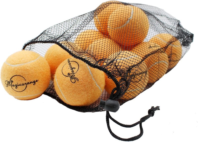 Magicorange Tennis Balls, 12 Pack Advanced Training Tennis Balls Practice Balls, Come with Mesh Bag for Easy Transport, Good for Beginner Training Ball - Image 4